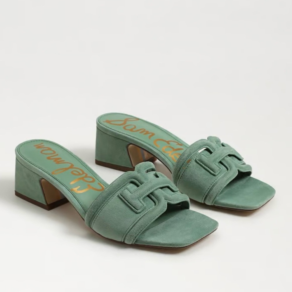 👡 Sam Edelman Waylon Slide in Green Garden Suede